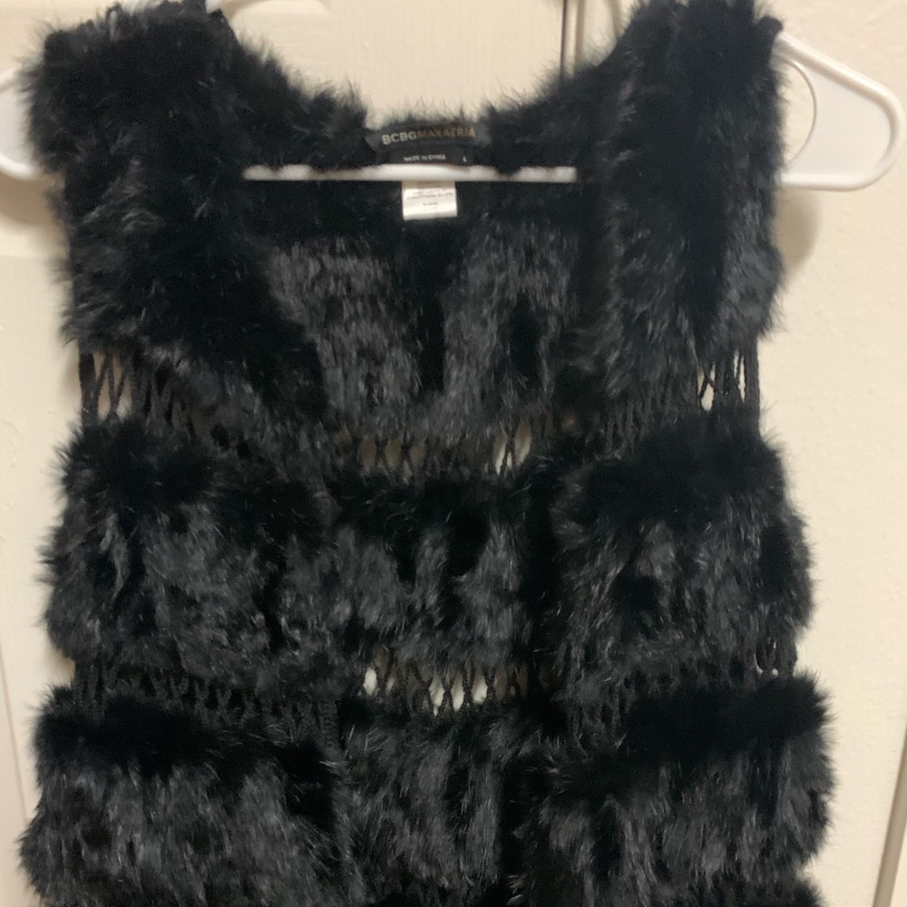 Black Fur Vest